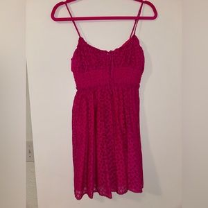 Hot Pink Floral Mini Sundress